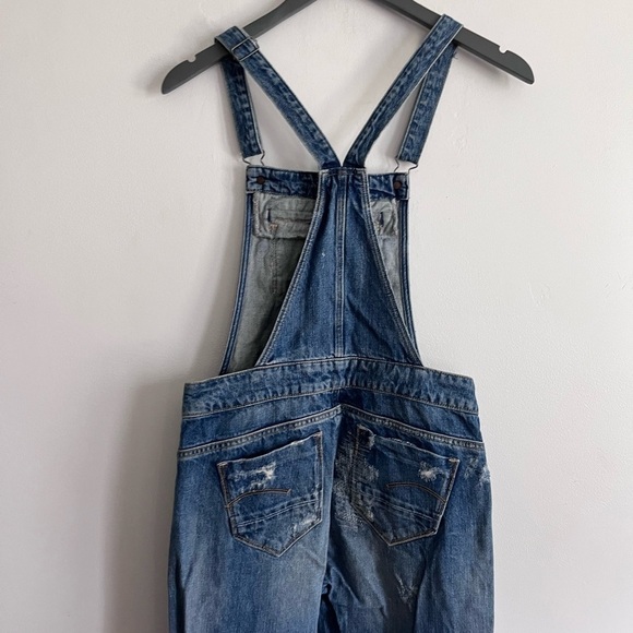 G-Star Distress Skinny Patch Work Overall Jumpsuit Denim - Picture 12 of 12